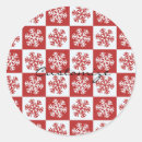 Search for red and white checked stickers Pattern