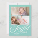 Search for teal christmas cards Joyful