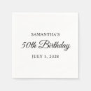 Search for 50th birthday napkins Black and white