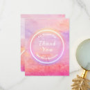 Search for neon lights thank you cards Pink
