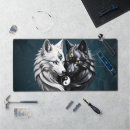 Search for black wolf mousepads Yin yang