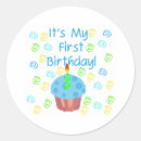 Search for blue cupcake stickers Birthday