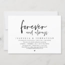 Search for always and forever wedding invitations Elopement