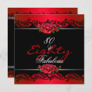 Search for 80 and fabulous invitations Red
