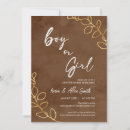 Search for foil gender reveal invitations Watercolor
