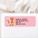 Search for orange return address labels Kitty