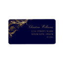 Search for blue damask return address labels Vintage