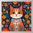 Search for whimsical cat posters Flowers