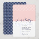 Search for blush and navy blue invitations Couple