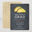 Search for taco graduation invitations Chalkboard