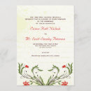 Search for red flower wedding invitations Vintage
