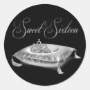 Search for princess sweet sixteen stickers Black