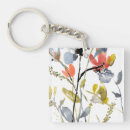 Search for watercolor flower key rings Botanical
