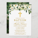 Search for greenery gold cross christening invitations Christian