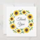 Search for sunflower wedding thank you cards Green