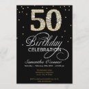 Search for gold and black 50th birthday invitations Trendy
