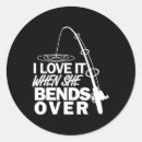 Search for love fishing stickers She bends over