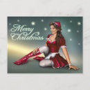 Search for pinup girl christmas cards Santa