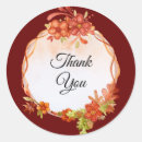 Search for fall thank you wedding stickers Burgundy
