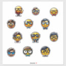 Search for geek glasses stickers Kawaii