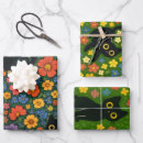 Search for black floral print wrapping paper Seamless pattern