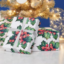 Search for green and gold christmas wrapping paper Botanical