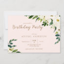 Search for white flowers birthday invitations Elegant