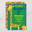 Search for giraffe 1st birthday invitations Party