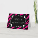Search for pink bridesmaid cards Pink and black