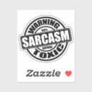 Search for funny sarcastic stickers Black and white