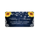Search for sunflower address labels weddings Rustic country
