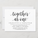 Search for togetherness invitations Black and white