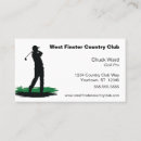 Search for swinging business cards Golfer