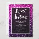 Search for purple bling invitations Sparkly