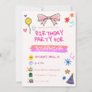 Search for crayon birthday invitations Girl
