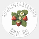 Search for strawberry wedding stickers Thank you