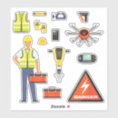 Search for construction tools stickers Worker