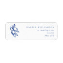 Search for blue and yellow return address labels Minimalist