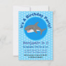 Search for sea creatures birthday invitations Shark