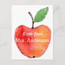 Search for teacher apple postcards Teacher thank you