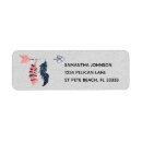 Search for pink feathers return address labels Tribal