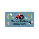 Search for red tractor return address labels Boy