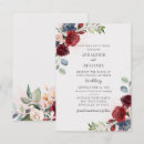 Search for burgundy blush floral wedding invitations Rustic