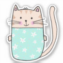 Search for cute white kitten stickers Floral