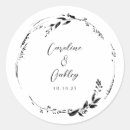 Search for black and white floral wedding stickers Boho