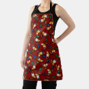 Search for butterfly red aprons White