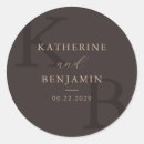 Search for brown wedding stickers Simple
