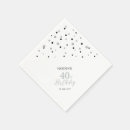 Search for silver and black napkins Birthday