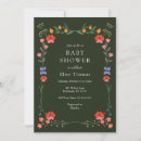 Search for colourful flowers baby shower invitations Boho