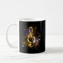 Search for music symbol mugs Black